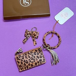 Wristlet Wallet with Tassel and Ribbon Keychain